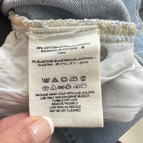 Free People Great Heights Frayed skinny jeans size 29 Blue Medium Wash - Picture 9 of 13